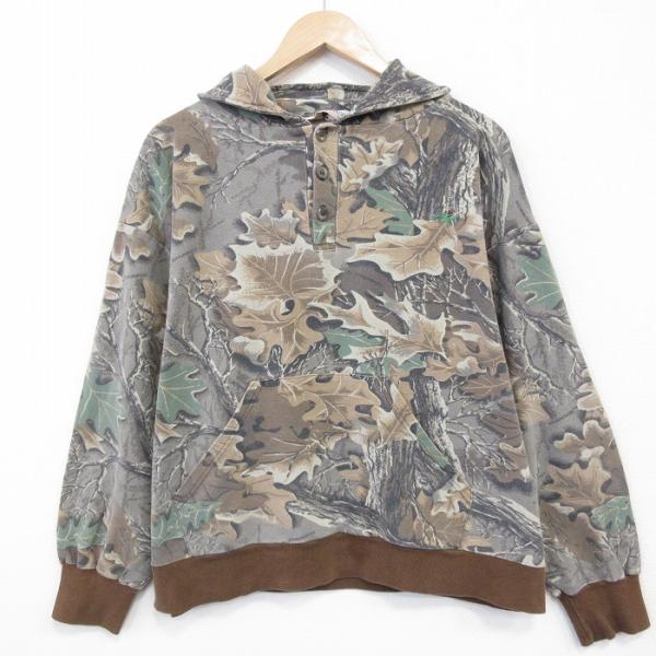 XL/古着 レッドヘッド 長袖 トップス パーカー メンズ 90年代 90s コットン USA製 茶...
