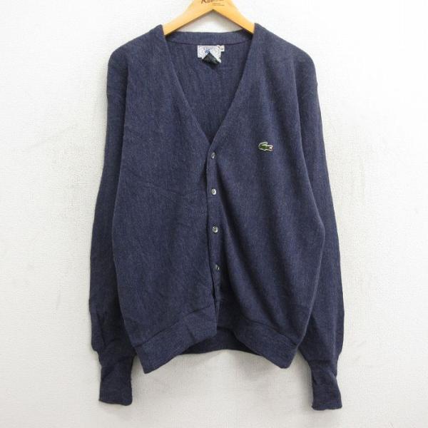 L/古着 ラコステ LACOSTE IZOD 長袖 ブランド ニット カーディガン メンズ 90s ...