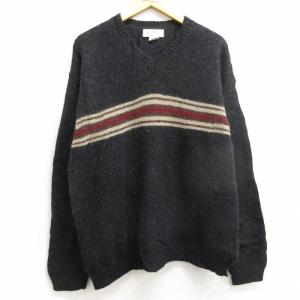 XL/古着 ジェイクルー J.CREW 長袖 セーター メンズ シェットランドウール Vネック 黒 ブラック 23dec27 中古 ニット トップス｜古着屋RushOut