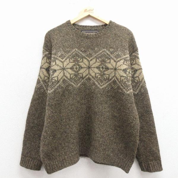 【50%OFF】L/古着 アバクロンビー 長袖 ノルディック セーター メンズ 00年代 00s 雪...