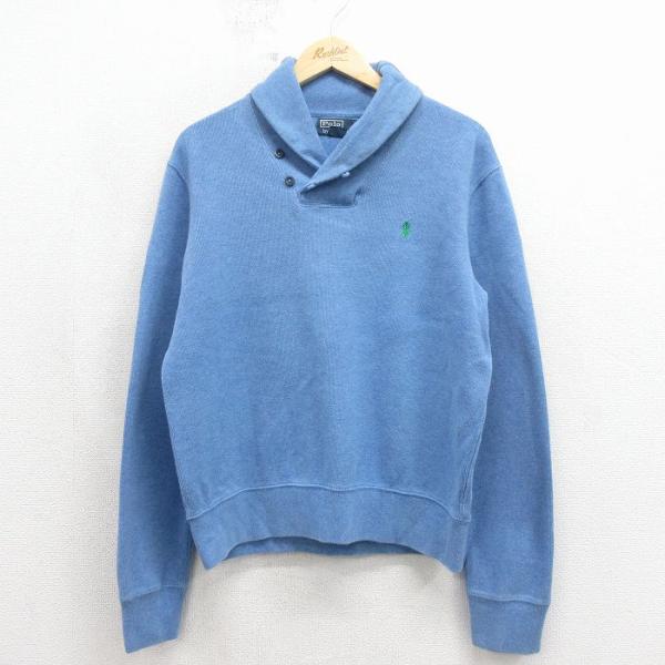 L/古着 ラルフローレン 長袖 ブランド セーター メンズ 90年代 90s ワンポイントロゴ ショ...