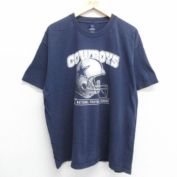 XL/古着 半袖 Tシャツ メンズ NFL ダラスカウボーイズ 大きいサイズ コットン クルーネック...