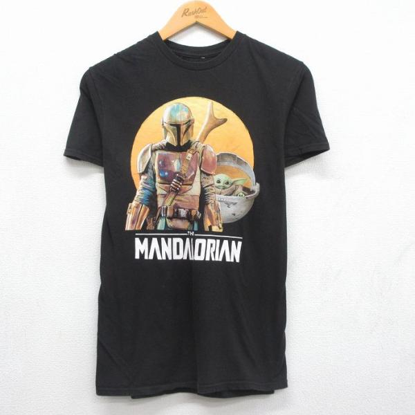 M/古着 半袖 Tシャツ メンズ 映画 スターウォーズ マンダロリアン ベビーヨーダ コットン クル...