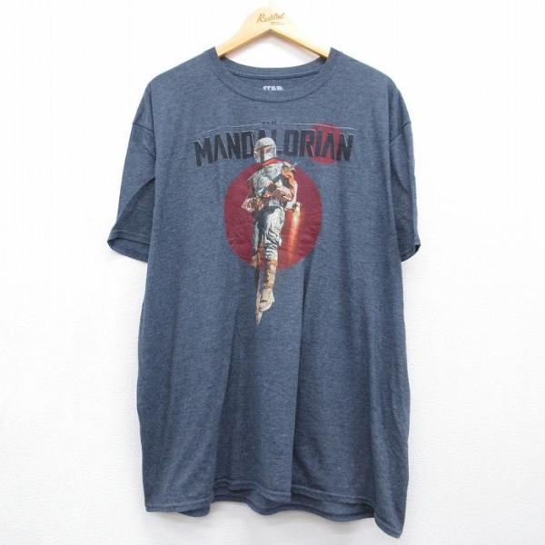 XL/古着 半袖 Tシャツ メンズ 映画 スターウォーズ マンダロリアン 大きいサイズ クルーネック...