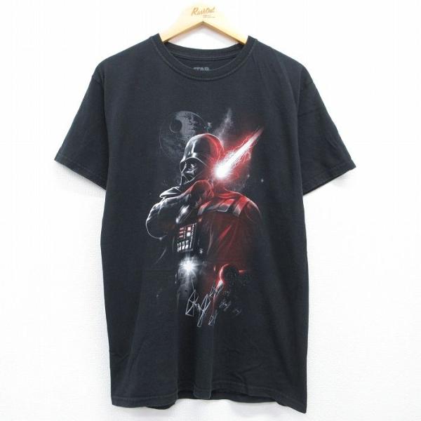 M/古着 半袖 Tシャツ メンズ 映画 スターウォーズ ダースベイダー コットン クルーネック ブラ...