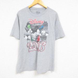 L/古着 半袖 Tシャツ メンズ ディズニー DISNEY ミッキー MICKEY MOUSE グー...