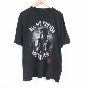 XL/古着 半袖 Tシャツ メンズ ドラマ ウォーキングデッド 大きいサイズ クルーネック 黒 ブラック 23jul03 中古｜古着屋RushOut