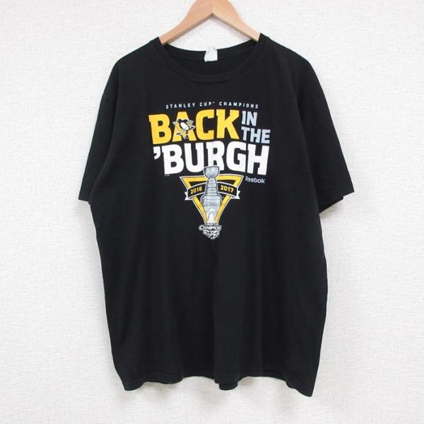 XL/古着 半袖 Tシャツ メンズ NHL ピッツバーグペンギンズ スタンレーカップ 大きいサイズ ...