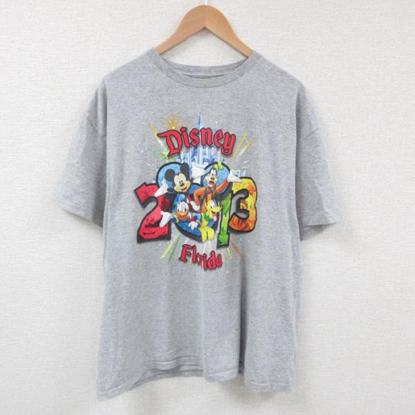 XL/古着 半袖 Tシャツ メンズ ディズニー DISNEY ミッキー ドナルド フロリダ 大きいサ...