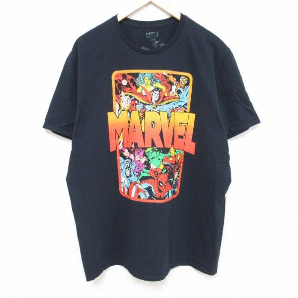 XL/古着 半袖 Tシャツ メンズ マーベル スパイダーマン アイアンマン 大きいサイズ クルーネッ...