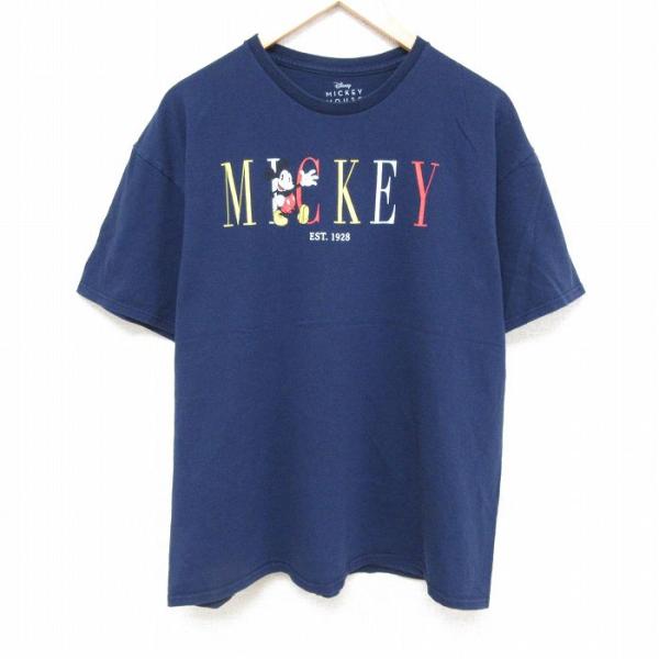 XL/古着 半袖 Tシャツ メンズ ディズニー DISNEY ミッキー MICKEY MOUSE コ...