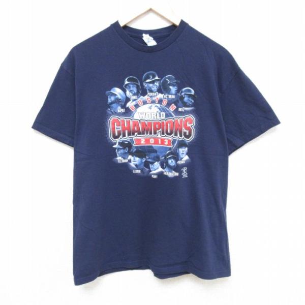 L/古着 半袖 Tシャツ メンズ MLB ボストンレッドソックス 上原浩治 コットン クルーネック ...