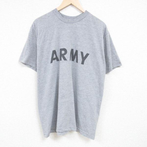 XL/古着 半袖 Tシャツ メンズ ミリタリー アーミー ARMY リフレクター 大きいサイズ ポリ...