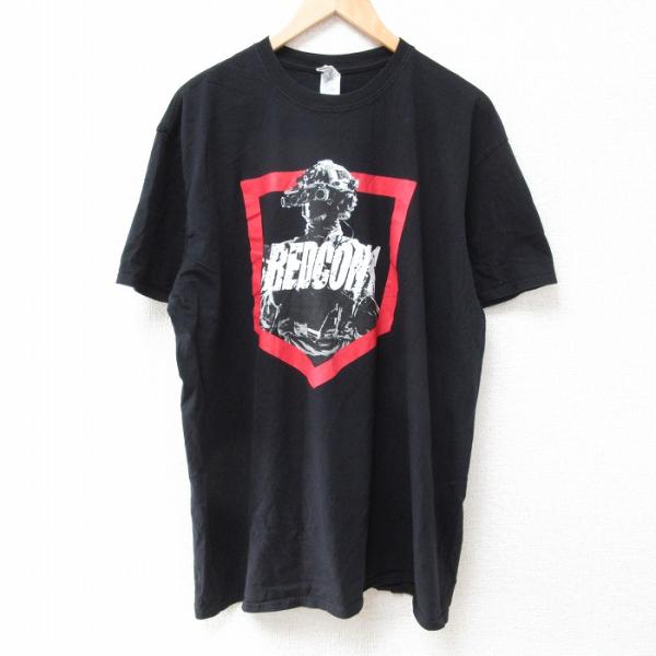 XL/古着 半袖 Tシャツ メンズ 映画 REDCON1 大きいサイズ コットン クルーネック 黒 ...