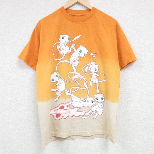 L/古着 半袖 Tシャツ メンズ アニメ ニンテンドー ポケモン ポケットモンスター ミュウ グラデ...