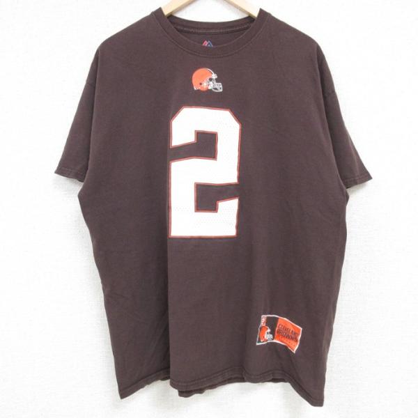 XL/古着 マジェスティック 半袖 Tシャツ メンズ NFL クリーブランドブラウンズ ジョニーマン...