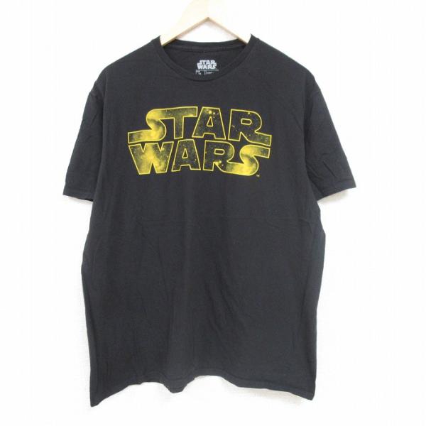 XL/古着 半袖 Tシャツ メンズ スターウォーズ STAR WARS コットン クルーネック 黒 ...