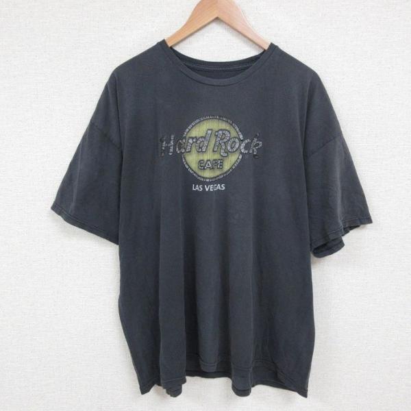 XL/古着 半袖 Tシャツ メンズ ハードロックカフェ ラスベガス 大きいサイズ コットン クルーネ...