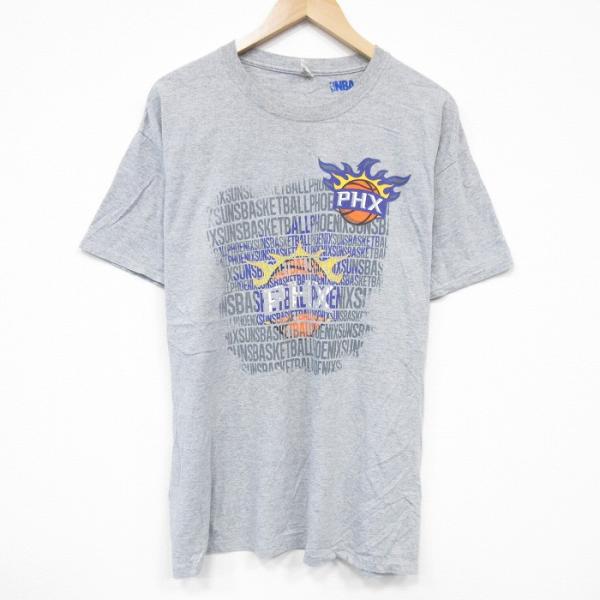 XL/古着 半袖 Tシャツ メンズ NBA フェニックスサンズ クルーネック グレー 霜降り バスケ...