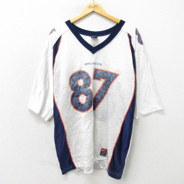 XL/古着 ナイキ NIKE 半袖 ビンテージ フットボール Tシャツ メンズ 90s NFL デン...