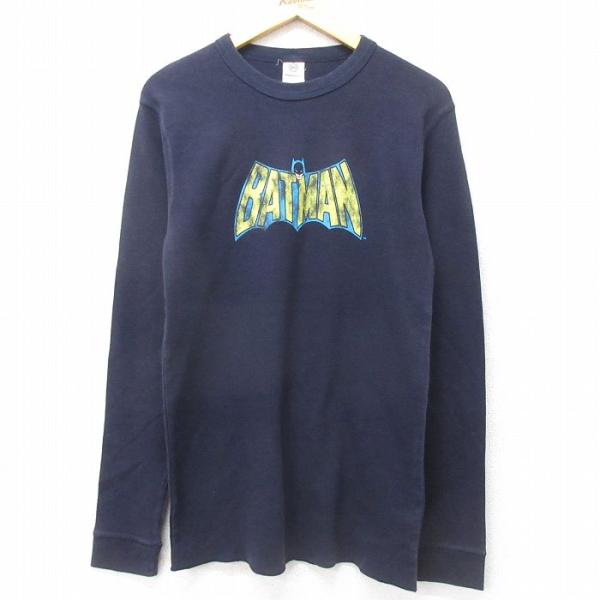 L/古着 長袖 ビンテージ サーマル Tシャツ メンズ 00s DCコミックス バットマン BATM...