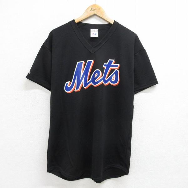 XL/古着 マジェスティック 半袖 ビンテージ Tシャツ メンズ 90s MLB ニューヨークメッツ...