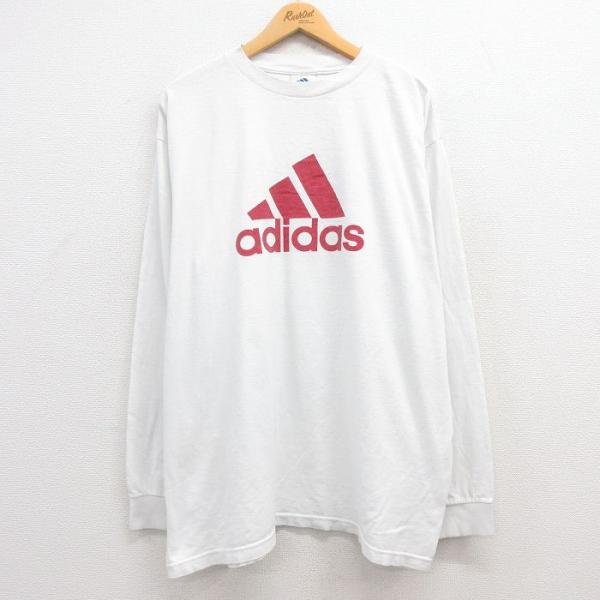 XL/古着 アディダス adidas 半袖 ビンテージ Tシャツ メンズ 90s ビッグロゴ 大きい...