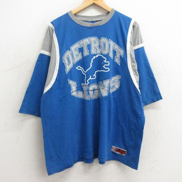 XL/古着 半袖 ビンテージ Tシャツ メンズ 90s NFL デトロイトライオンズ 大きいサイズ ...