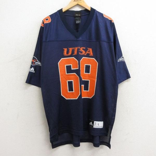 XL/古着 アディダス adidas 半袖 ビンテージ フットボール Tシャツ メンズ UTSA 6...