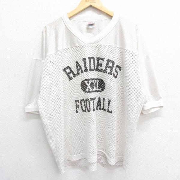 XL/古着 半袖 ビンテージ フットボール Tシャツ メンズ 00s NFL オークランドレイダース...