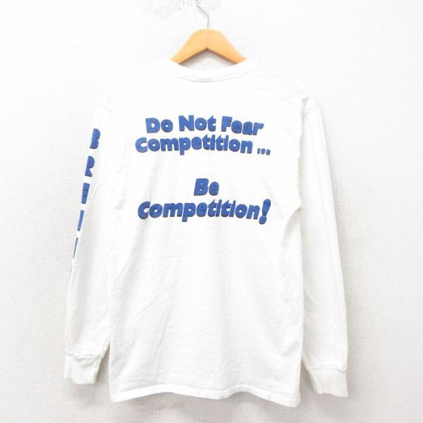 M/古着 長袖 ビンテージ Tシャツ メンズ 90s ブルーデビルズ コットン 白 ホワイト 25m...
