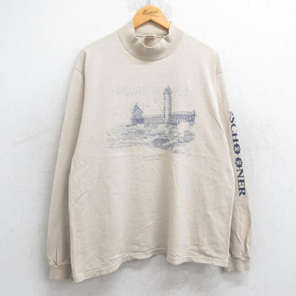 【50%OFF】L/古着 長袖 ビンテージ Tシャツ メンズ 00s 灯台 グランドヘブン コットン...