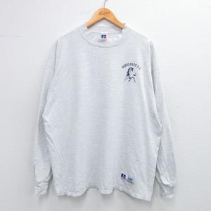XL/古着 長袖 フットボール Tシャツ メンズ ツートンカラー 大きい