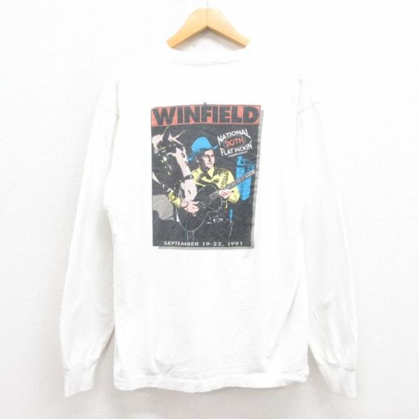 【50%OFF】L/古着 長袖 ビンテージ Tシャツ メンズ 90s WINFIELD クルーネック...