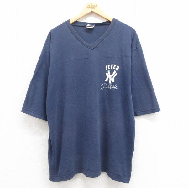 【50%OFF】XL/古着 半袖 ビンテージ フットボール Tシャツ メンズ 90s MLB ニュー...
