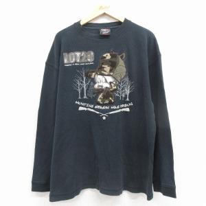 L/古着 長袖 セーター メンズ 90年代 90s 無地 アクリル Vネック USA製