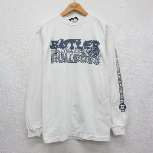 M/古着 ジャンスポーツ 長袖 ビンテージ Tシャツ メンズ 00年代 00s ブルドッグス クルー...