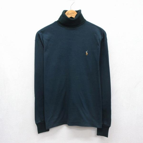 L/古着 ラルフローレン 長袖 ブランド Tシャツ メンズ 90年代 90s ワンポイントロゴ コッ...