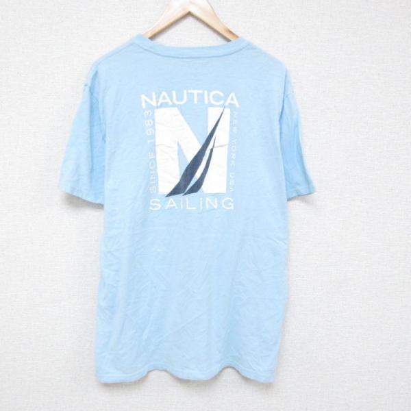 XL/古着 ノーティカ NAUTICA 半袖 ブランド Tシャツ メンズ ビッグロゴ コットン クル...