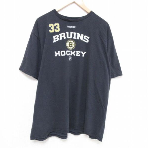 XL/古着 リーボック REEBOK 半袖 ブランド Tシャツ メンズ NHL ボストンブルーインズ...