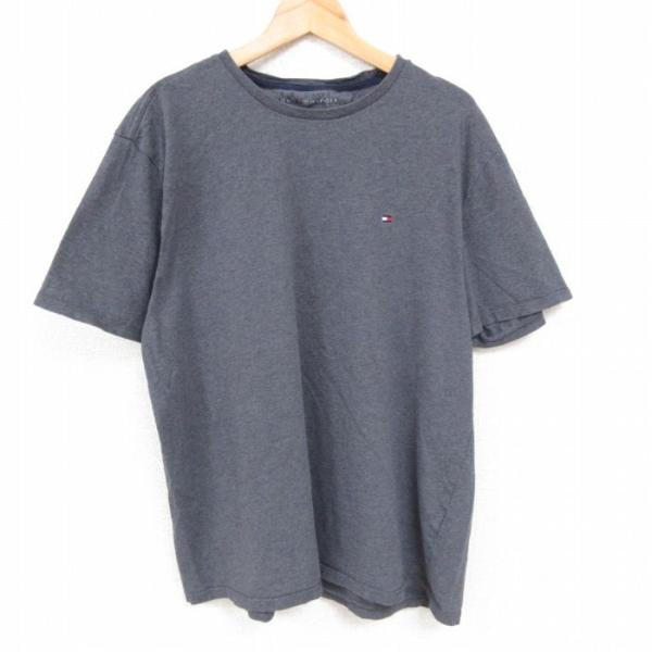 L/古着 トミーヒルフィガー TOMMY HILFIGER 半袖 ブランド Tシャツ メンズ ワンポ...