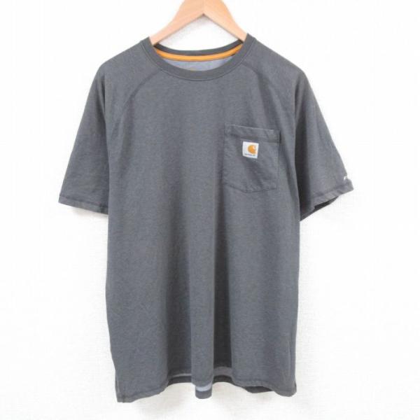 XL/古着 カーハート Carhartt 半袖 ブランド Tシャツ メンズ ワンポイントロゴ 胸ポケ...