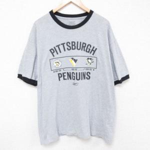 XL/古着 リーボック REEBOK 半袖 ブランド Tシャツ メンズ NHL ピッツバーグペンギン...