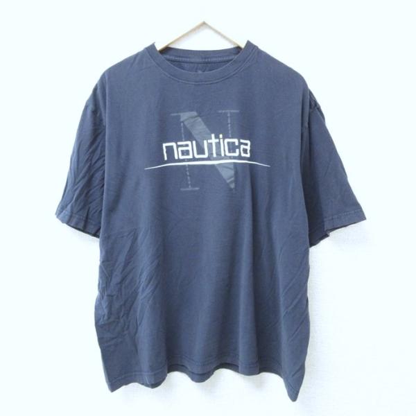 XL/古着 ノーティカ NAUTICA 半袖 ブランド Tシャツ メンズ ビッグロゴ 大きいサイズ ...