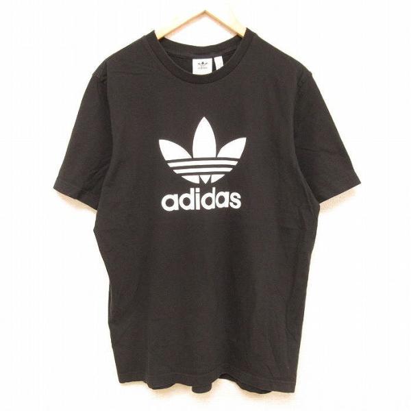 XL/古着 アディダス adidas 半袖 Tシャツ メンズ ビッグロゴ リーフトレフォイル コット...