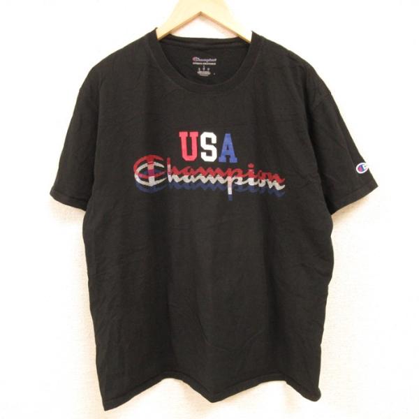 XL/古着 チャンピオン Champion 半袖 Tシャツ メンズ ビッグロゴ USAロゴ コットン...