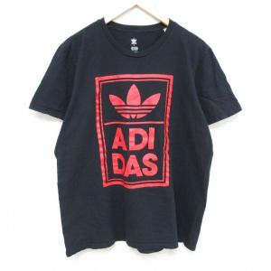 XL/古着 アディダス adidas 半袖 Tシャツ メンズ ビッグロゴ リーフトレフォイル コット...