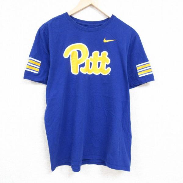 L/古着 ナイキ NIKE 半袖 ブランド Tシャツ メンズ Pitt クルーネック 青 ブルー 2...