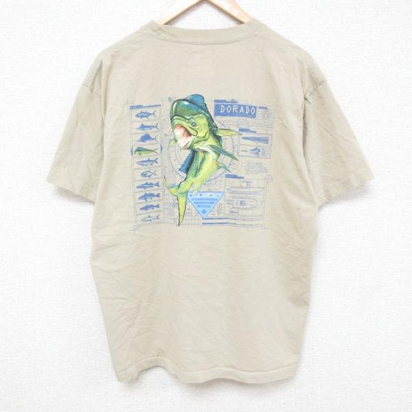 XL/古着 コロンビア Columbia 半袖 ブランド Tシャツ メンズ 魚 PFG 胸ポケット付...