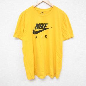 XL/古着 ナイキ NIKE 半袖 ブランド Tシャツ メンズ ビッグロゴ コットン クルーネック 黄 イエロー 24jun03 中古｜古着屋RushOut